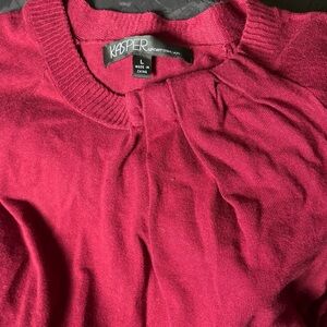 Kasper wine knit Lg
